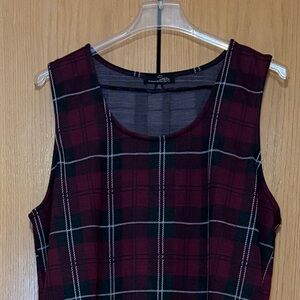 Suzanne Betro Red Plaid Dress